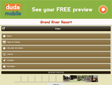 Tablet Screenshot of grandriverresort.net